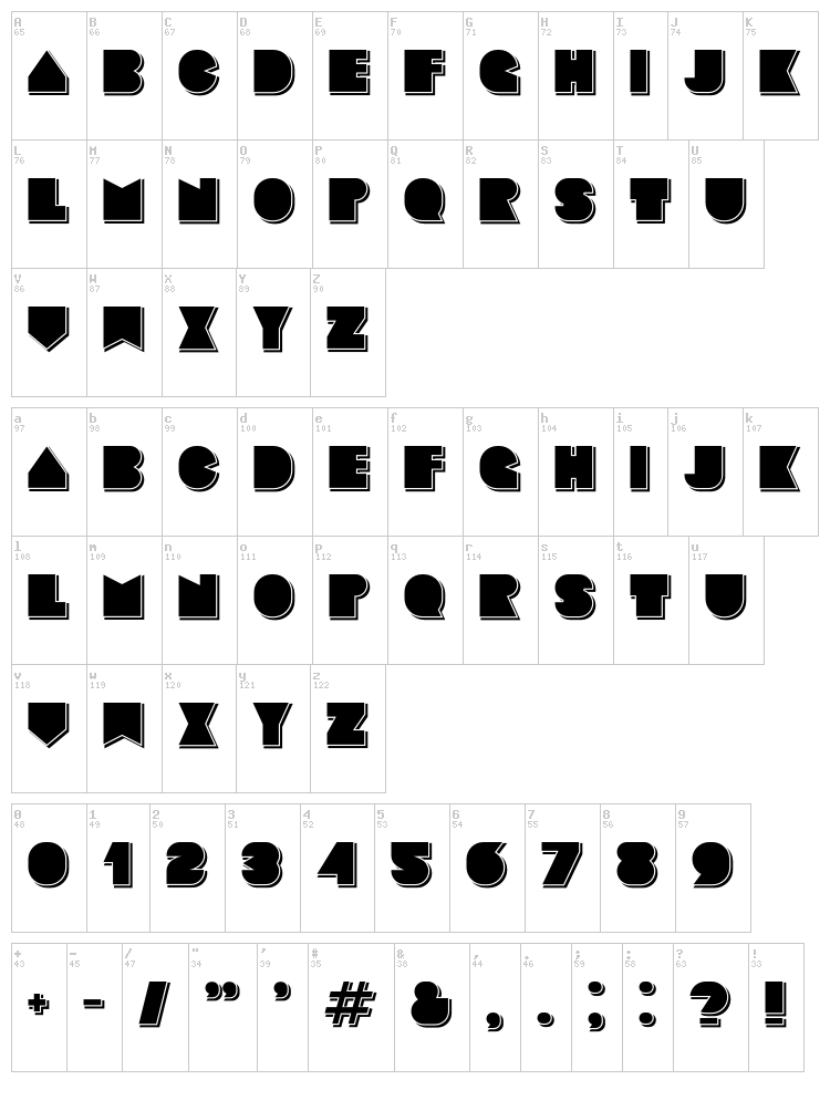 Basenglah font map